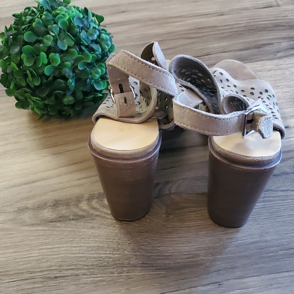 Rag And Bone Wyatt Gray Perforated Block Heels - image 3